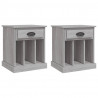 Mesas de cabeceira 2 pcs 43x36x50 cm cinzento sonoma 2