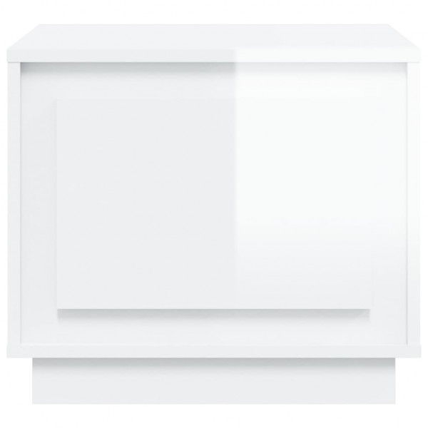 Mesa de centro madera contrachapada blanco brillo 51x50x44 cm M 5