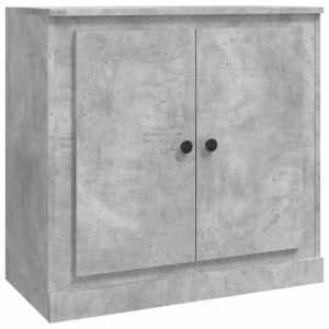 Aparador de madera contrachapada gris hormigón 70x35.5x67.5 cm H