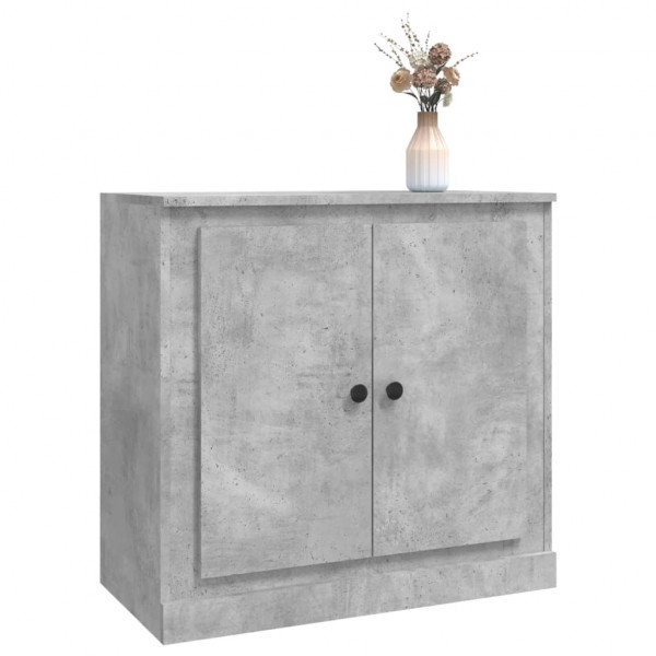 Aparador de madera contrachapada gris hormigón 70x35.5x67.5 cm M 4