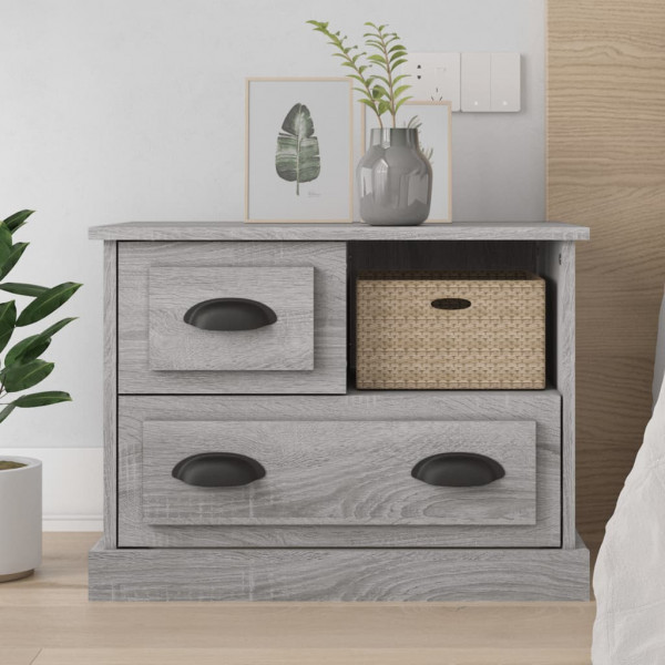 Mesita de noche gris Sonoma 60x39x45 cm D