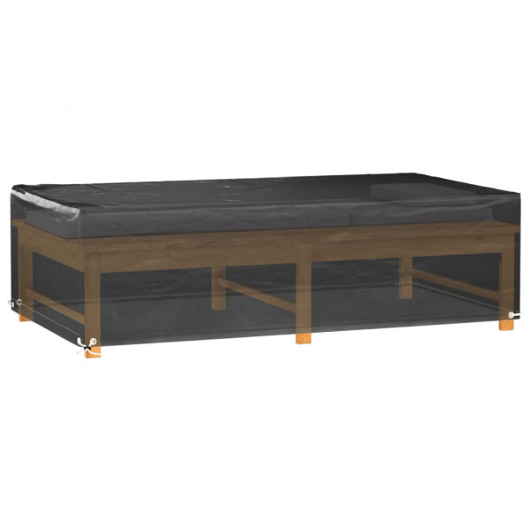 Fundas muebles de jardín 2 uds 8 ojales rectangular 125x70x35cm M 2