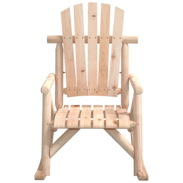 Silla mecedora de jardín madera maciza abeto 69x96x101 cm M 3