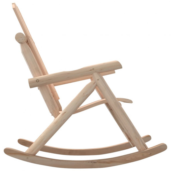 Silla mecedora de jardín madera maciza abeto 69x96x101 cm M 4