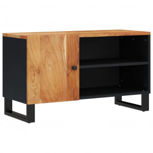Mueble de TV madera acacia y madera contrachapada 80x33x46 cm H