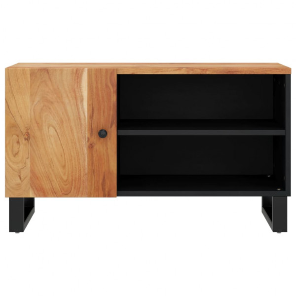 Mueble de TV madera acacia y madera contrachapada 80x33x46 cm M 5