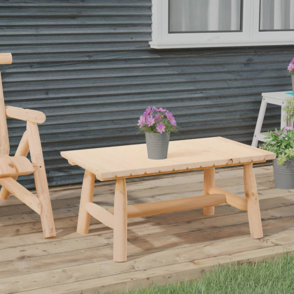 Mesa de centro de madera maciza de abeto 90x50x41 cm D