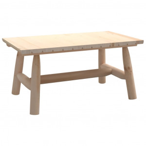 Mesa de centro de madera maciza de abeto 90x50x41 cm H