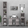 Armario de lavabo madera contrachapada gris Sonoma 80x33x60 cm 3