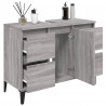 Armario de lavabo madera contrachapada gris Sonoma 80x33x60 cm 4