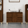 Armario de lavabo madera contrachapada roble marrón 80x33x60 cm 1