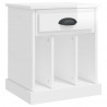 Mesa de cabeceira 43x36x50 cm branco brilhante 2