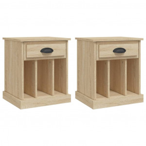 Mesas de cabeceira 2 pcs 43x36x50 cm carvalho sonoma H