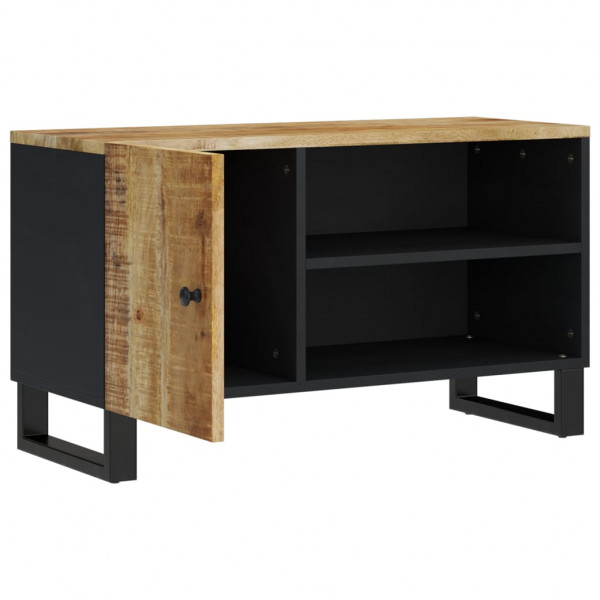 Mueble de TV madera mango y madera contrachapada 80x33x46 cm M 3
