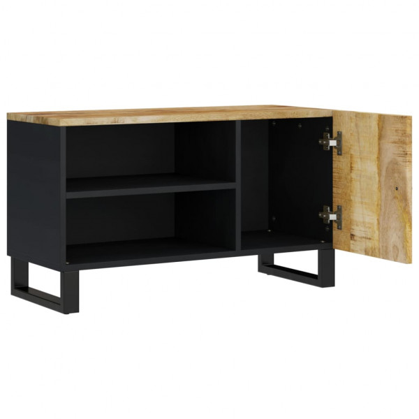 Mueble de TV madera mango y madera contrachapada 80x33x46 cm M 4