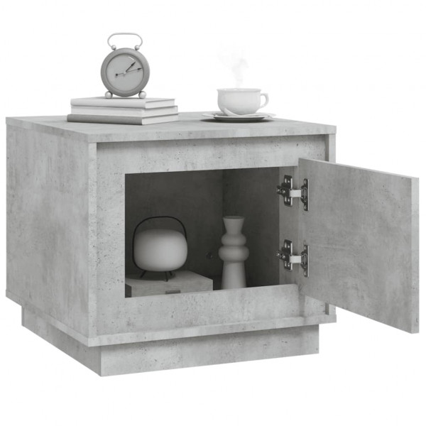 Mesa de centro madera contrachapada gris hormigón 51x50x44 cm M 4
