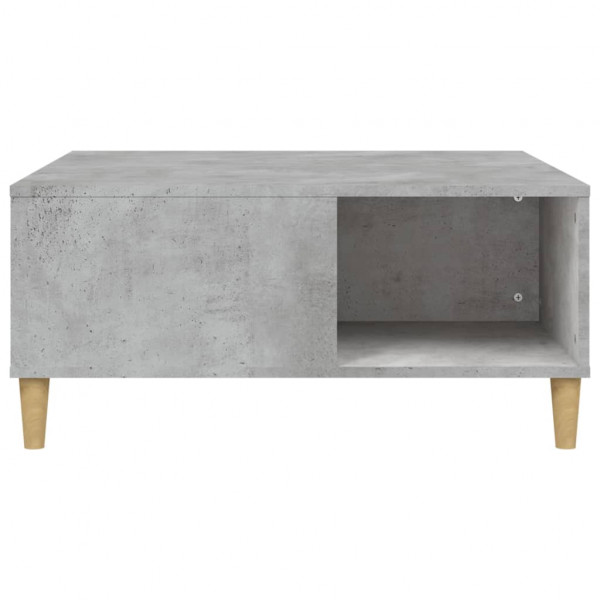 Mesa de centro madera contrachapada gris hormigón 80x80x36.5 cm M 5