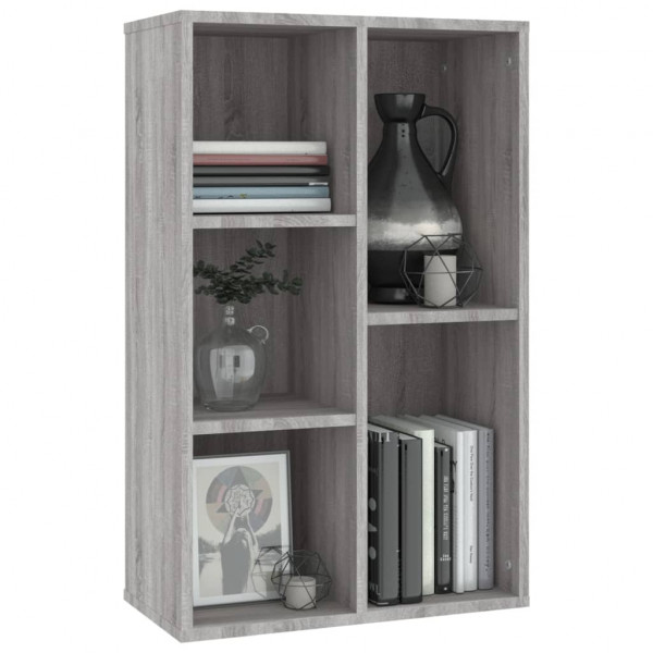 Estantería/Aparador madera contrachapada gris Sonoma 50x25x80cm M 4