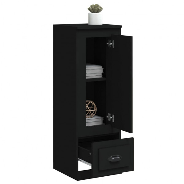 Aparador alto madera contrachapada negro 36x35.5x103.5 cm M 4