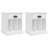 Mesas de cabeceira 2 pcs 43x36x50 cm branco 2