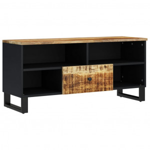 Mueble de TV madera mango y madera contrachapada 100x33x46 cm H