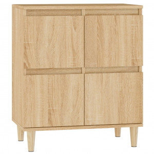 Aparador de madera contrachapada roble Sonoma 60x35x70 cm H