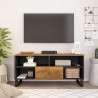 Mueble de TV madera mango y madera contrachapada 100x33x46 cm 1