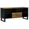 Mueble de TV madera mango y madera contrachapada 100x33x46 cm 2