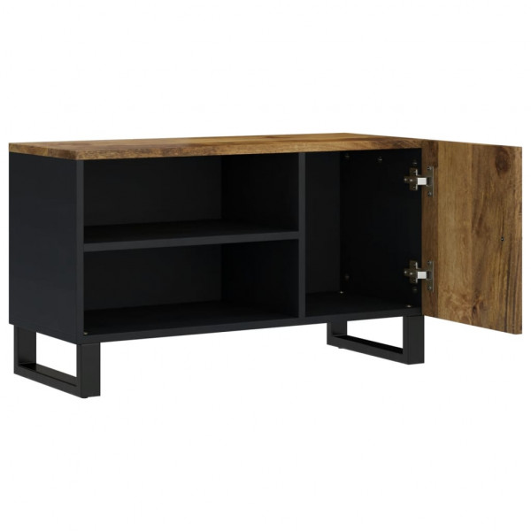 Mueble de TV madera mango y madera contrachapada 80x33x46 cm M 4