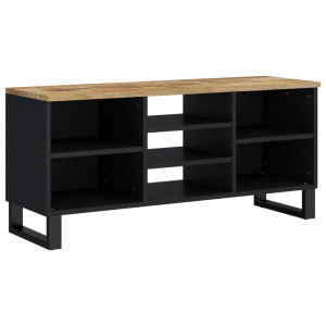 Mueble de TV madera mango y madera contrachapada 100x33x46 cm H