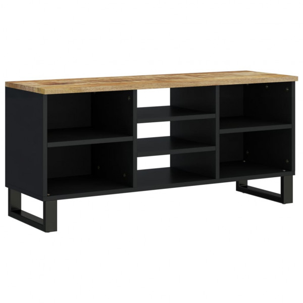Mueble de TV madera mango y madera contrachapada 100x33x46 cm M 2