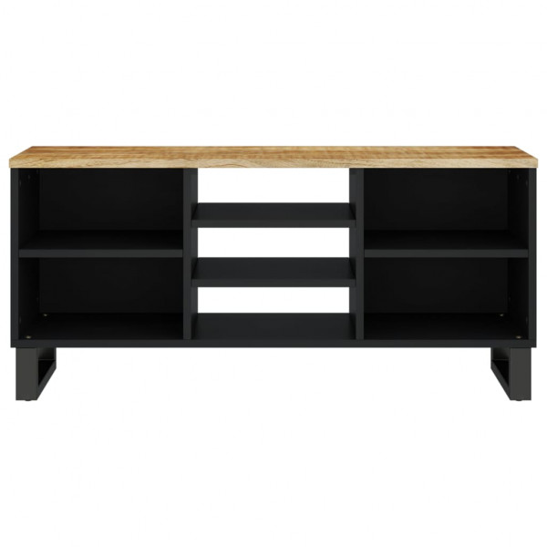 Mueble de TV madera mango y madera contrachapada 100x33x46 cm M 3