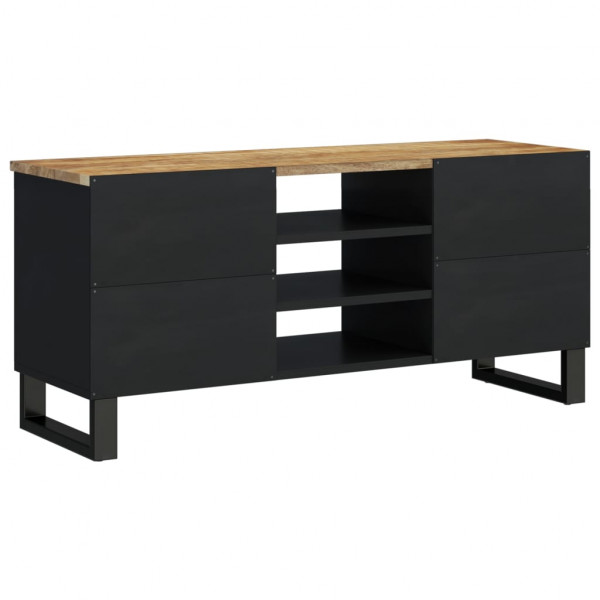Mueble de TV madera mango y madera contrachapada 100x33x46 cm M 4