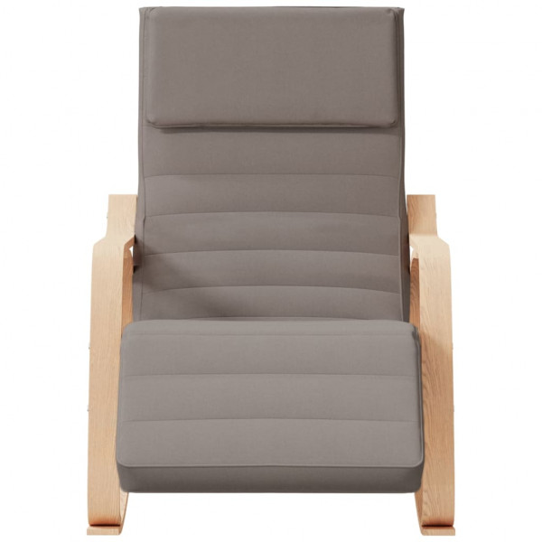Silla mecedora de tela gris taupe M 3
