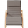 Silla mecedora de tela gris taupe 3