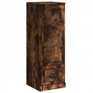 Aparador alto madera contrachapada roble humo 36x35.5x103.5 cm H