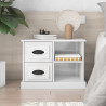 Mesa de cabeceira 60x35.5x45 cm branco brilhante 1