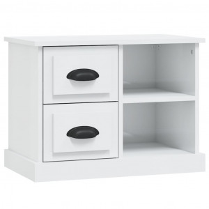 Mesa de cabeceira 60x35.5x45 cm branco brilhante H