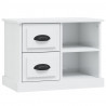 Mesa de cabeceira 60x35.5x45 cm branco brilhante 2