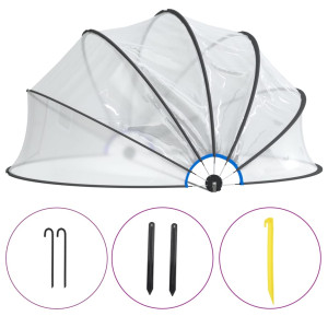 Cúpula para piscina redonda PVC 406x203 cm H