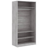 Armario de madera contrachapada gris Sonoma 100x50x200 cm 2