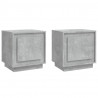 Mesitas de noche 2 uds madera gris hormigón 44x35x45 cm 2