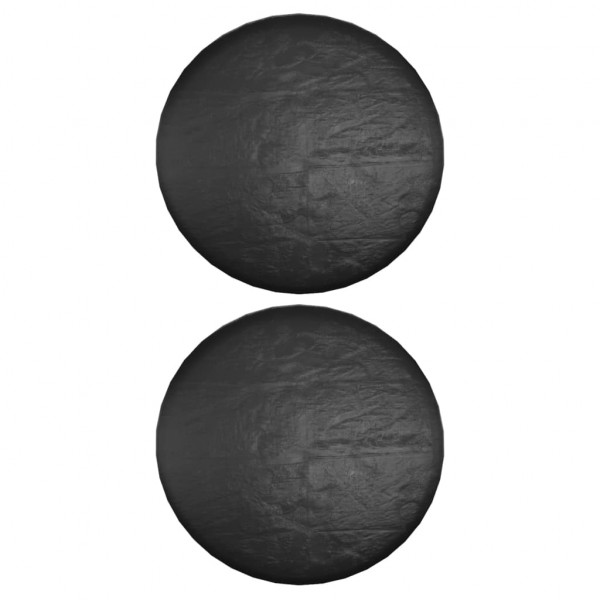 Funda para muebles de jardín 2 uds 8 ojales redonda Ø188x50 cm M 2