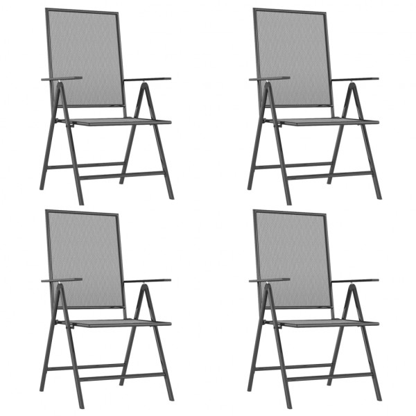 5 pcs conjunto de jantar para jardim aço antracite M 4