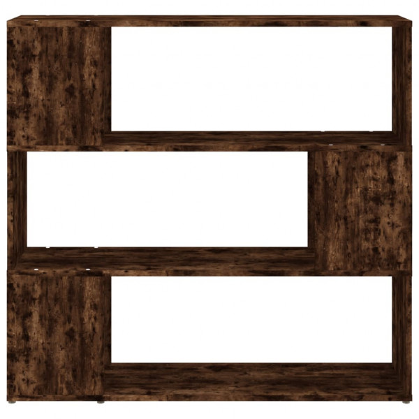 Estantería/divisor de espacios roble ahumado 100x24x94 cm M 5