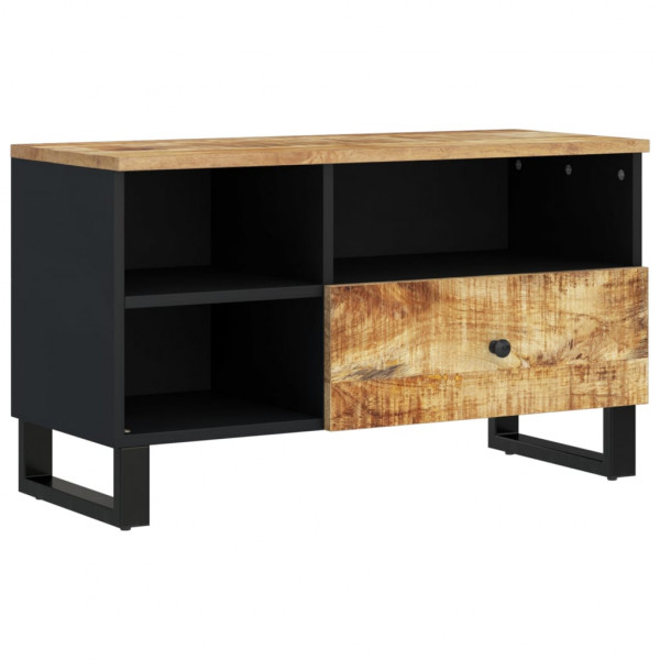 Mueble de TV madera mango y madera contrachapada 80x33x46 cm M 2