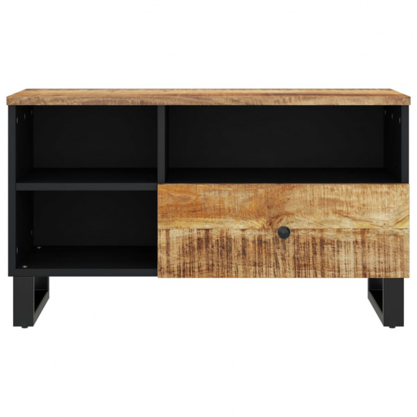 Mueble de TV madera mango y madera contrachapada 80x33x46 cm M 4