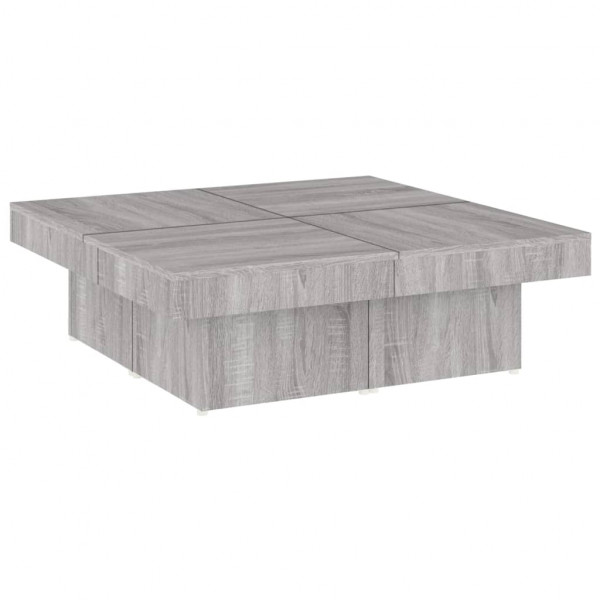 Mesa de centro 90x90x28 cm derivados madeira cinzento sonoma M 2