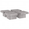 Mesa de centro madera contrachapada gris Sonoma 90x90x28 cm 4