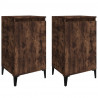 Mesitas noche 2 uds madera contrachapada roble humo 40x35x70 cm 2